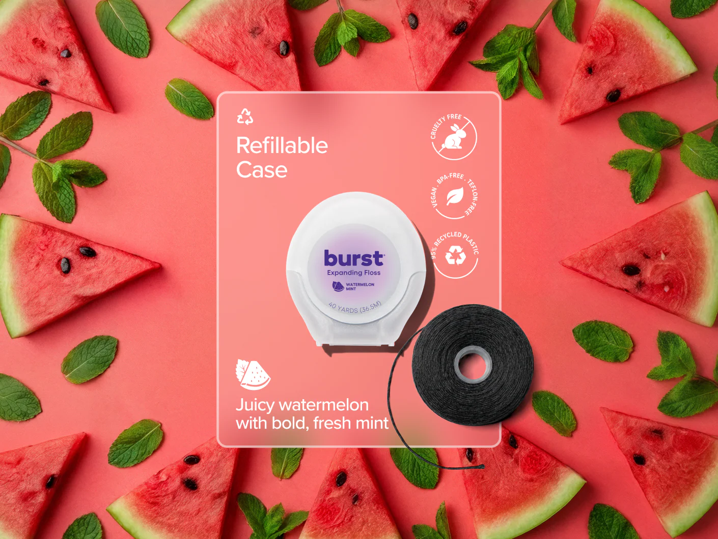 Watermelon Mint Expanding Floss 4 Pack - Image 5